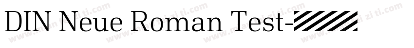 DIN Neue Roman Test字体转换